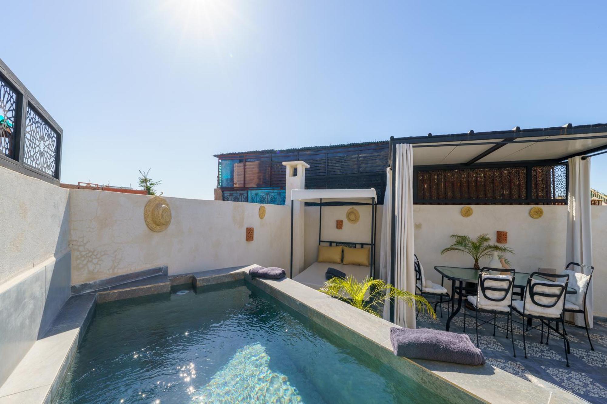 Riad 4 Chambres - Piscine & Petit Dejeuner Gratuit - Wifi Fibre Optique Marrákes Kültér fotó